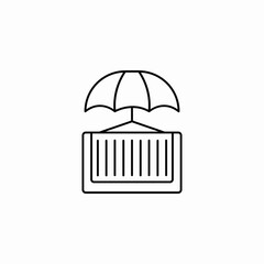 protected delivery icon sign vector