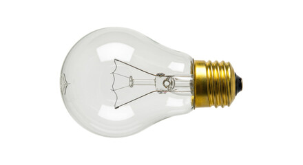 Isolated Clear Light Bulb with Filament