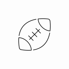 rugby ball icon sign vector