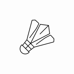 shuttlecock tennis icon sign vector