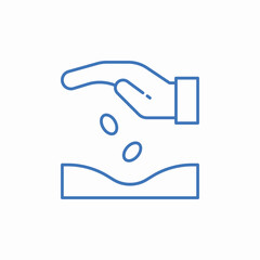 sowing seeds icon sign vector