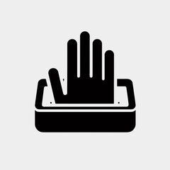   Glove Box Silhouettes in black on a white background
