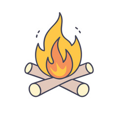 Campfire fire flames bonfire wood logs camping outdoor warmth heat burning blaze danger hot light