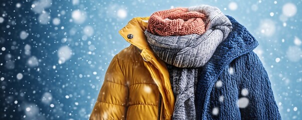 Warm winter clothes keeping you cozy during snowfall