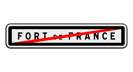 Panneau de sortie Fort-de-France, Martinique, Martinique
