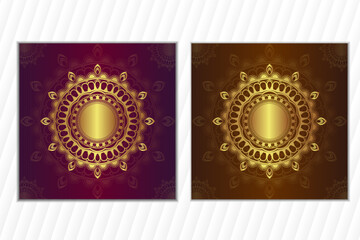 Ornamental luxury mandala, in gold color. vector illustration 