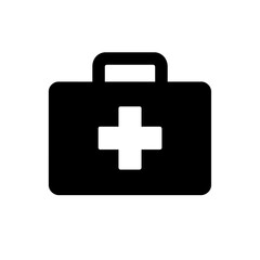  Firsaid Box Silhouettes in black on a white background 