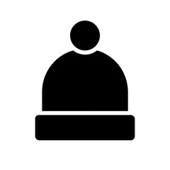  Winter Hat Silhouettes in black on a white background