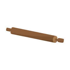 Classic wooden rolling pin. Vector