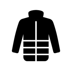  Winter Jacket Silhouettes in black on a white background 