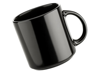 black coffee mug  isolated on white background PNG