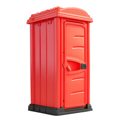 Obraz premium 3D Model of a Red Portable Toilet