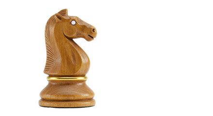 Isolated Wooden Chess Knight Piece for Strategy and Gameplay © Marcel