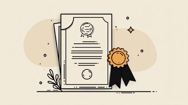 Vintage Paper with Seal Stamp - Historical Document Concept