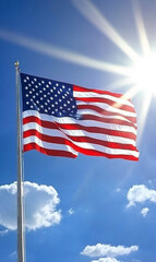 Fototapeta premium American Independence Day 4th of July, background, wallpaper, American flag