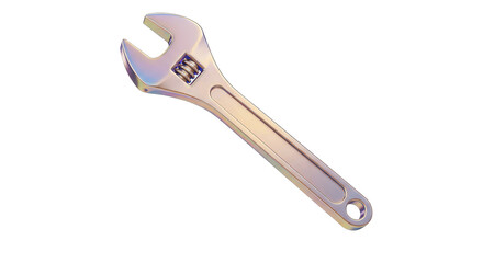 Isolated Adjustable Wrench Tool Representing Repair and Maintenance