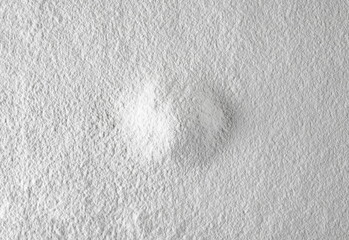 Fototapeta premium Organic wheat flour background and texture, top view
