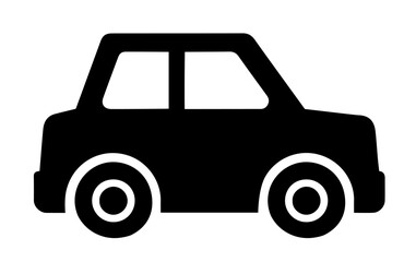 Compact Car with Two Doors and Circular Wheels. Transportation, Driving, Urban Mobility, City Travel, Personal Auto, Road Safety, Automotive Design and Car-related Services