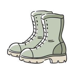 military boots icon, military boots vector illustration-simple illustration of military boots, perfect for military boots logos and icons