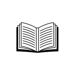 open book on white background