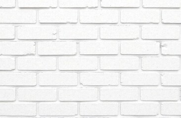 Obraz premium Abstract wide brick wall texture,white wall and floor interior backdrop for design art work