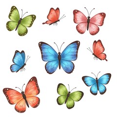 Obraz premium Flutter: A Kaleidoscope of Wings