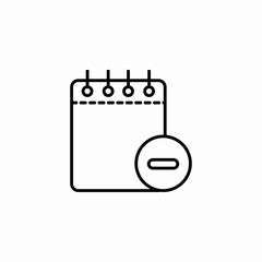 deleted note icon sign vector