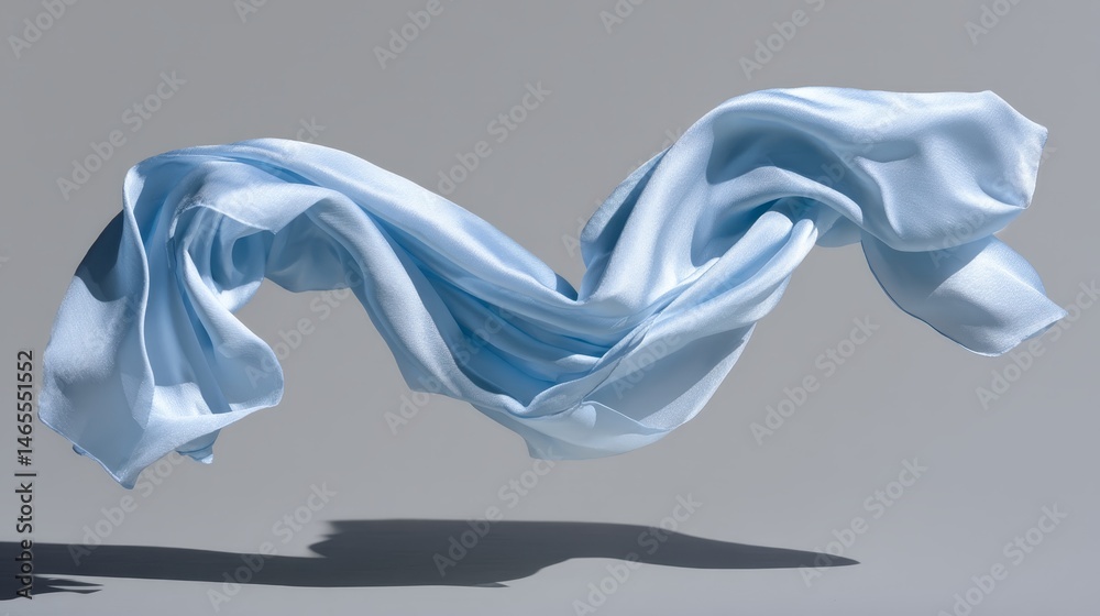 Poster a flowing silk shawl drifts gracefully in mid-air, highlighting its soft folds and catching light in