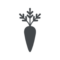 Simple Carrot Vegetable Icon Illustration Graphic Design