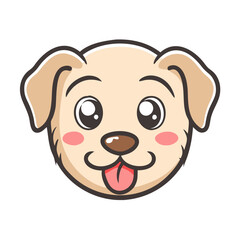 puppy face icon, puppy face vector illustration-simple illustration of puppy face, perfect for puppy face logos and icons
