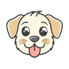 puppy face icon, puppy face vector illustration-simple illustration of puppy face, perfect for puppy face logos and icons