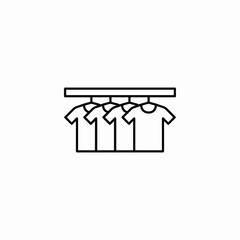 hanging t shirts icon sign vector