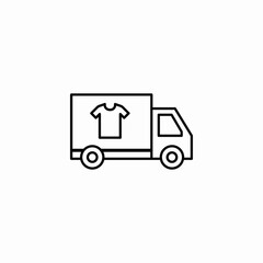 laundry truck icon sign vector