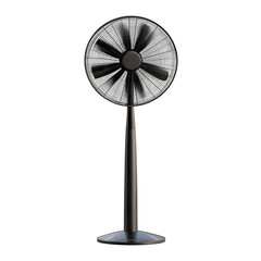 Obraz premium Modern Black Stand Fan, Perfect for Cooling Spaces