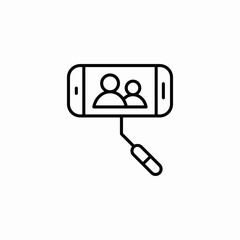 selfie stick icon sign vector