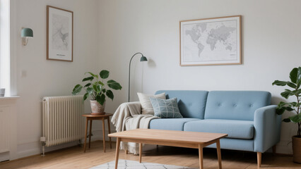 Spacious Modern Living Room Industrial-Chic Design with Light Flooring