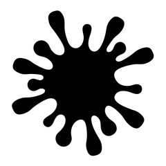 Abstract Black Ink Splatter on White Background Creating a Bold Visual Impact