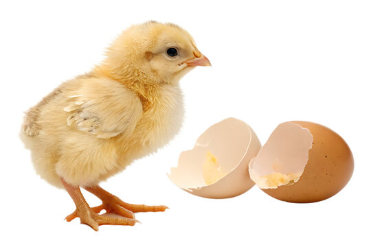  full body Baby chick with hatched egg AI Generated By PNG