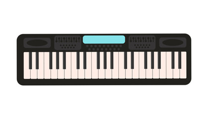 Vector electronic piano isolated on white. Music instrument.