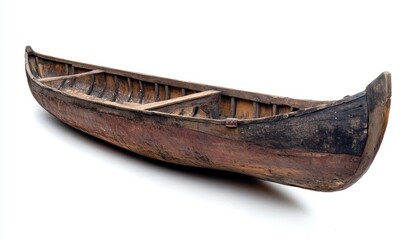 Antique wooden canoe