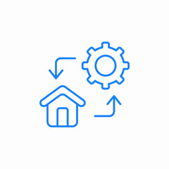 house management icon sign vector