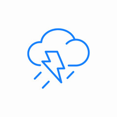 isolated thunderstorm icon sign vector