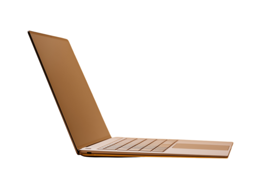 Modern laptop computer PNG with a transparent background

