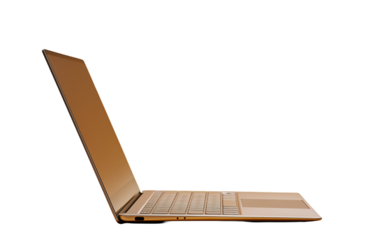 Modern laptop computer PNG with a transparent background


