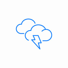 lightning clouds icon sign vector