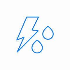 lightning rain icon sign vector