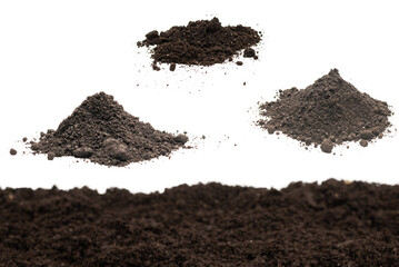 Black land for plant background.