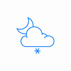 night snow icon sign vector