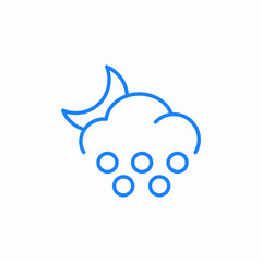 night rain icon sign vector