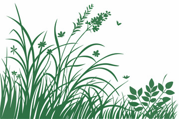 Fototapeta premium green grass isolated on white